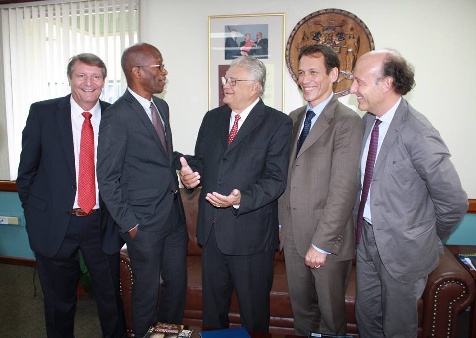 MInister Samuda with Campari (International) team
